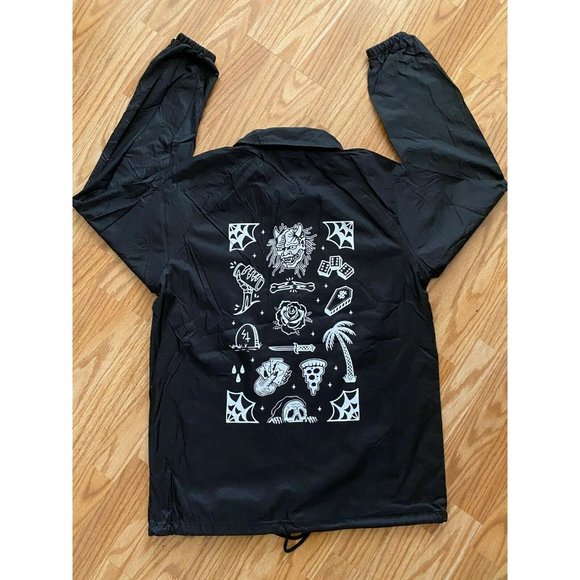 NEW SKETCHY TANK FLASH MEN'S BLACK COACH JACKET - Picture 8 of 10